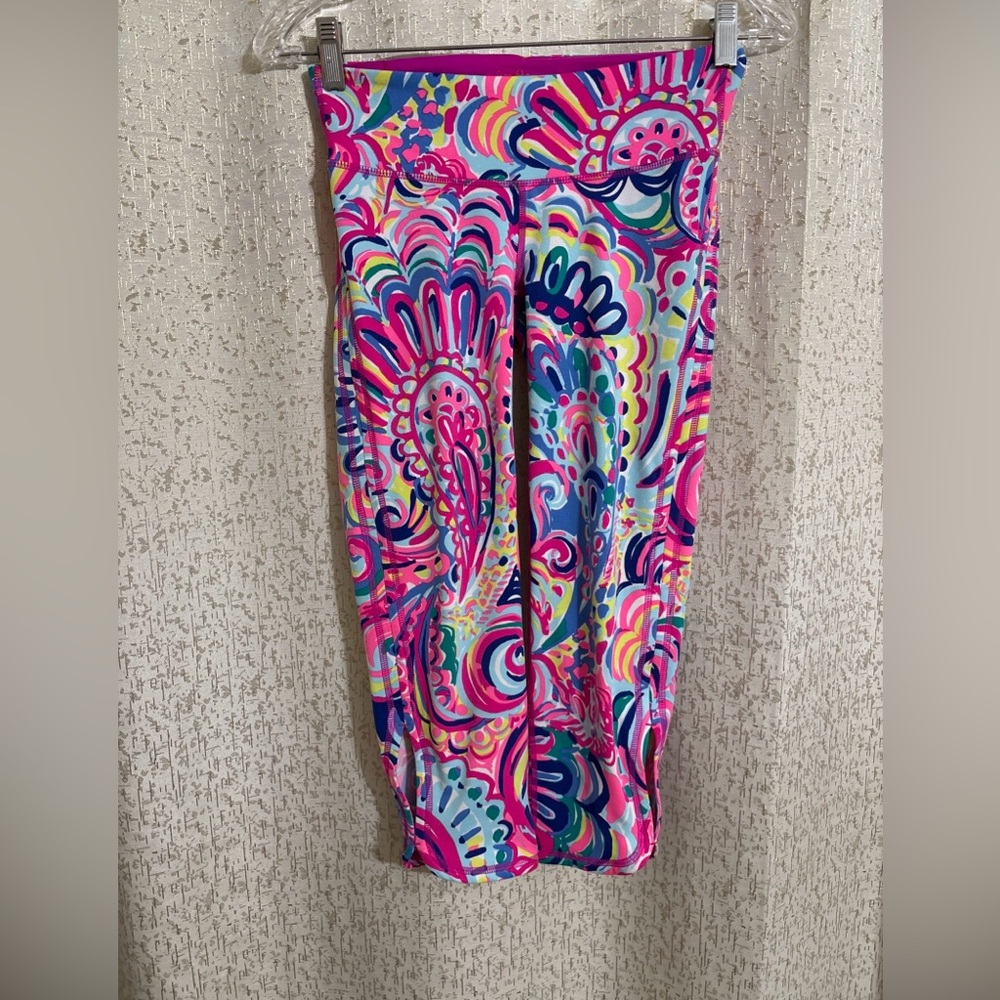 Lilly Pulitzer Capri Leggings Exercise Yoga Luxletic Pants Women's XS